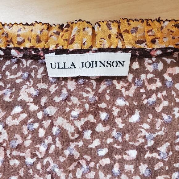 Ulla Johnson Essie Dress Tropical Print Silk Long Sleeve Mini Dress Size 2 - Picture 12 of 12